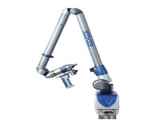 Robotic blue and silver arm